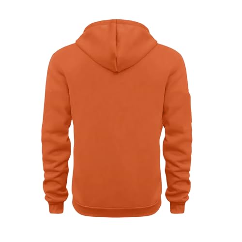 Zip Up Hoodie Men Oversized Plain Quarter Zip Fleece Warm Hoodie Drawstring Hooded Sweatshirt Fall Winter Sweater3