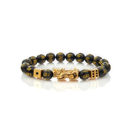Buddha & Karma Debt Relief & Gambling Luck Pi Xiu/Pi Yao Bracelet Feng Shui Lucky Charm for Wealth Protection & Prosperity Energy Healing Jewelry for Men & Women