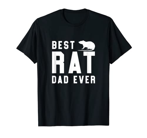 Best Rat Dad Ever Funny Pet Rat or Mouse Gift Shirt Blanco Camiseta