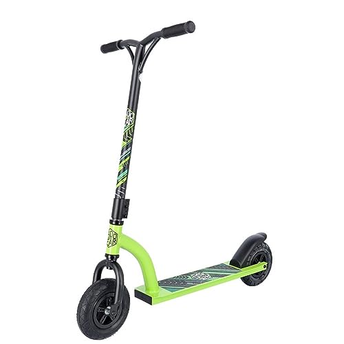 Madd - Patinete unisex juvenil All Terrain 20 cm MGP, negro mate/verde, 91,5 cm
