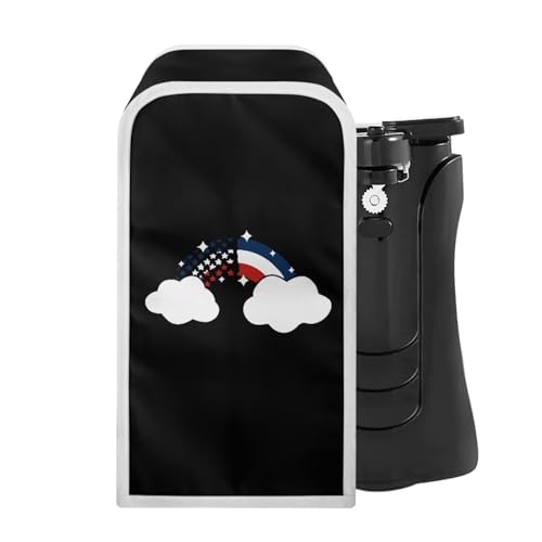 Pzuqiu American Flag Rainbow Electric Can Opener Cover Kitchen Appliance Cover Can Opener Dust Cover Home Decor Electric Can Opener Protector