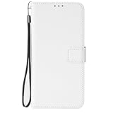 Hülle für Meizu Note 16 Pro 5G,Lederhülle Schutzhülle Tasche für Meizu Note 16 Pro 5G Hülle Wallet Kartenfach Standfunktion Flip Hülle für Klappbar-White