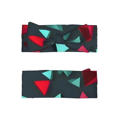 Triangular pattern Pattern Baby Bow Headband Super Stretchy Soft Bows Hair Accessories for Newborn Infants Toddlers Kids Girls2