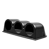 3連メーター 直径 52mm 三連メーター メーターパネル 水温計 電圧 車 3連メーターフード メーターホルダー