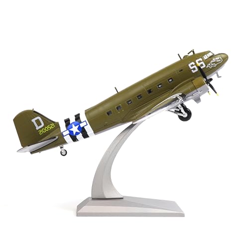 NUOTIE Douglas C-47 Skytrain 1/100 Metal Diecast Aircraft Model kit, WWⅡ US C47 'Night Fright' Military Transport Model Airplane for Adult Collection or Gift - Image 6