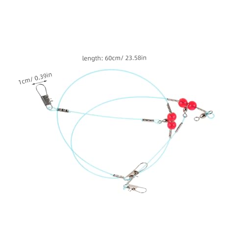 Líneas de nylon para pesca con giratorios y crimps 12 pcs miniatura 2