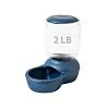Petmate Replendish Gravity Feeder W/Microban, Pearl Peacock Blue, 2 LB, Made in USA