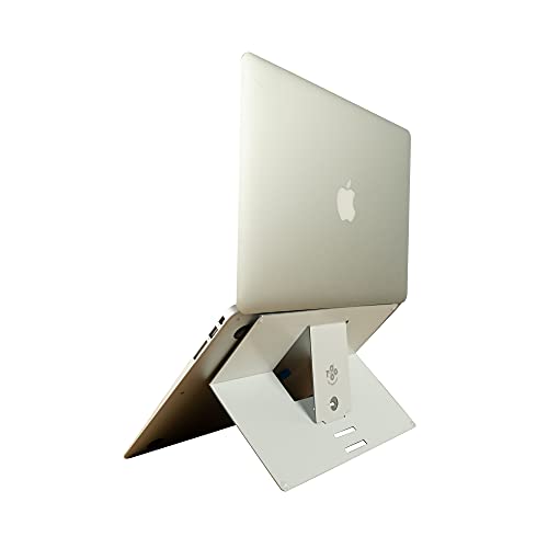 R-GO Riser Attachable Laptop Stand-Integrated/Adjustable/Whit