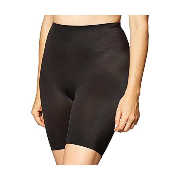 Maidenform-Womens-Cover-Your-Bases-Smoothing-Shapewear-Slip-Short-DM0035 Maidenform womens Cover Your Bases Smoothing Short Dm0035 shapewear half slips, Black, Large US