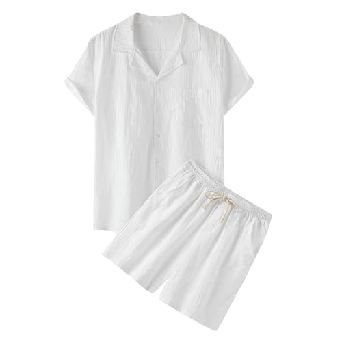 Ensemble homme t-shirt short sport coton tenue décontractée été chic A66