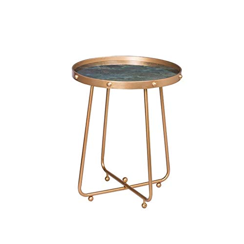 Wrought Iron Coffee Table/Side Table, Tray-Type Tabletop, Solid Wire D