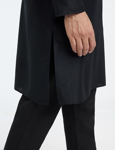 Image of Amazon Brand - Symbol Men Festive Solid Long Kurta (Regular Fit)