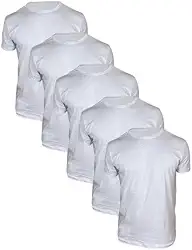 Kit 5 Camisetas Masculinas Algodão Premium Básicas Lisas