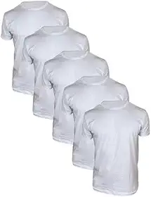 Kit 5 Camisetas Masculinas Algodão Premium Básicas Lisas