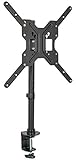 VIVO Black Ultra Wide Screen TV Desk Mount for up to 55 inch Screens, Full Motion Height Adjustable Single Television Stand, STAND-V155C