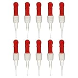 Healifty 10pcs 30ml Glass Liquid Droppers with White Bulb, Laboratory Glass Transfer Pipettes for Precise Fluid Handling and Liquid Transfer in Scientific and Industrial Use