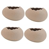 Holibanna 4 Stück Keramikschale hydroponische Pflanzen Dessertschalen Topf in Eierschalenform Schale Pflanzer Schalentopf Snack-Tablett Essensbauer Schüssel Keramikvase