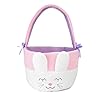 Plushible Bunny Easter Basket with Handle – Ideal for Baby’s 1st Easter, Toddlers, Boys, and Girls of All Ages, Perfect for Gifts and Treats