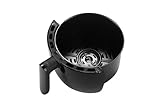 Zenith AirMax Small, Compact Air Fryer Healthy Cooking, 2.1 Qt, Nonstick, User Friendly and Adjustable Temperature Control w/ 30 Minute Timer & Auto Shutoff, Dishwasher Safe Basket, Black (2L)