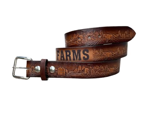 High Springs Leather Farming Leather Name Belt Personalized (36)