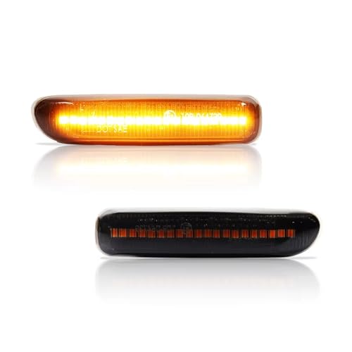 Luces de señal de giro laterales dinámicas ámbar para Serie 3 E46 con lentes transparentes