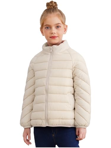 Image of Linjinx Kids Girls Boys Winter Coat Water-Resistant Zipper Puff Jacket Warm Lightweight Down Coat Outerwear