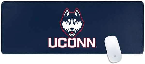 Skinit Medium Gaming Mouse Pad - Officially Licensed Huskies UConn Design with Stitched Edges, Waterproof, Non-Slip Rubber Base, Desk Mat for Keyboard & Mouse, 17.7" x 15.75" inches
