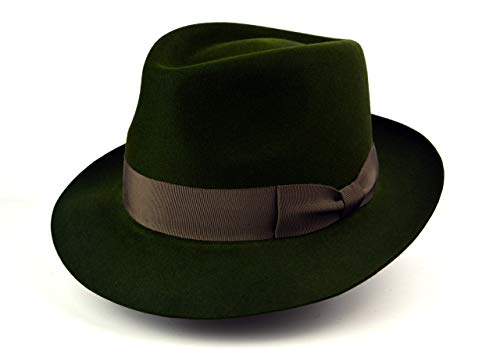 Agnoulita Hunter | Custom Handmade Rabbit Fur Felt Fedora Hat | Made to Order