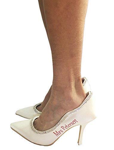 white closed toe heels