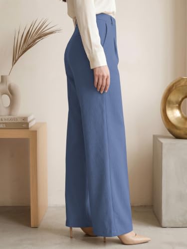 Image of GRECIILOOKS Trousers for Woman | Womens High Rise High Waist Flared Korean Style | Formal Pant for Women Office Wear| Track Pants for Womans Elegant for College & Events (Available in Plus Size)