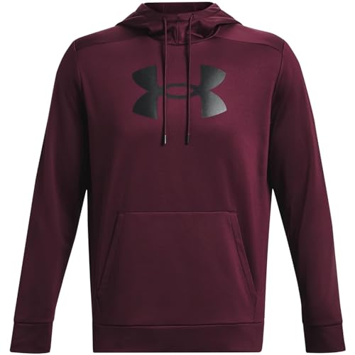 Under Armour mens Armour Fleece Big Logo Hoodie, (600) Dark Maroon / / Black, X-Small