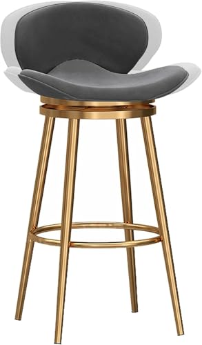 Chaises de bar confortables en velours avec dossier lot de 2 pivotant
