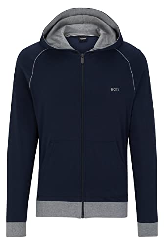 BOSS Herren Mix&Match Jacket H Kapuzenpullover, Dunkelblau, M EU