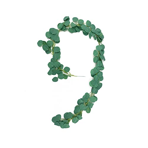Ghirlanda di Natale 2M artificiale verde eucalipto ghirlanda foglie vite finte rattan piante artificiali corona di edera da appendere alla parete decorazione di nozze corona