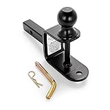 Black Boar Attelage multiple pour VTT UTV – Comprend une boule d'attelage de 5,1 cm, une tige de 3,8 cm – Tige de 15,2 cm (L) – La boule d'attelage a une hauteur de 5,1 cm et évaluée pour 0,9 kg –