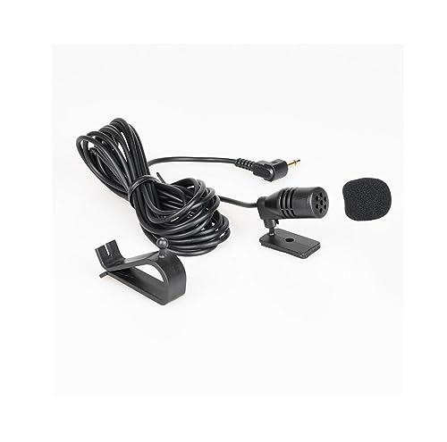 Musicross Microphone Mic 3.5mm Pioneer Compatible for Car Vehicle Stereo Radio GPS DVD Bluetooth Enabled Head Unit，fit for Carplay,Black