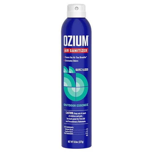 Image of Ozium Air Sanitizer Spray - Room Odor Eliminator for Home, Car, and Office - Outdoor Essence - 8 oz Can - 1 Pack