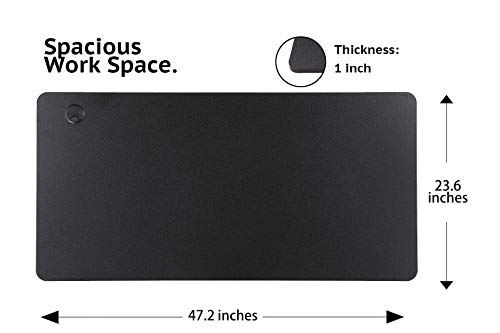 Unicoo Melamine 47.2 X 23.6 Inch Universal Table Top For Standard And Sit To Stand Height Adjustable Home And Office Desk Frames (Tabletop 47.2 - Black) #TOP1
