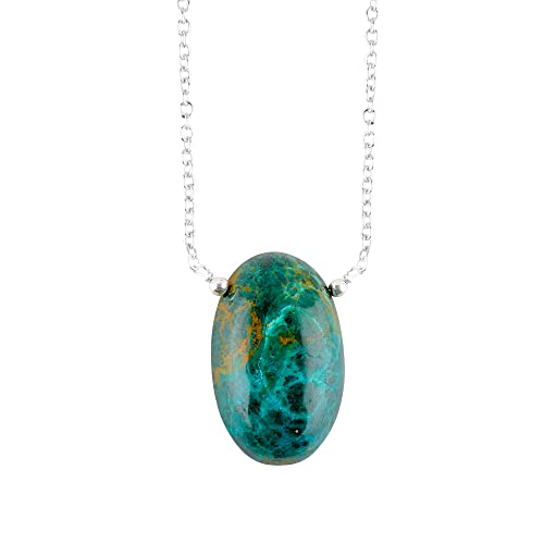 Chrysocolla Pendant Necklace for Women...