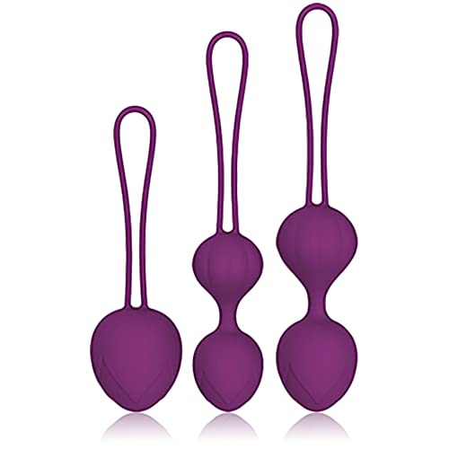 骨盤底筋 インナーボール 説明書付き シリコンボール 医療用シリコン 安心素材 骨盤 筋トレグッズ 収縮運動 くびれ 体幹トレーニング 産後ケア トレーニング ball01 (パープル) - 画像1