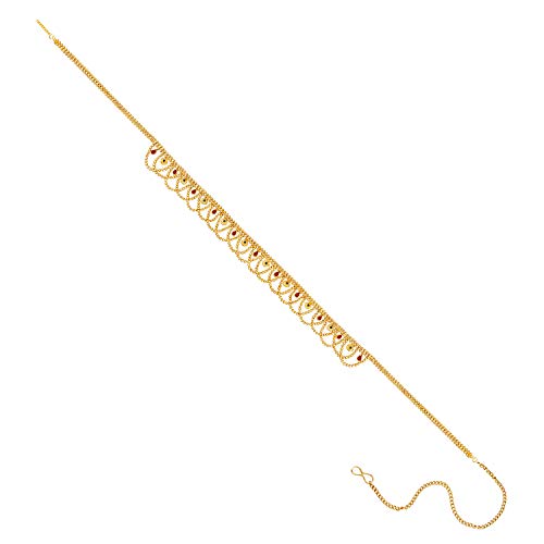 Image of Peora Gold Plated Bridal Jewellery Set with Kamarband Gift for Women Indian Traditional Ethnic Wedding