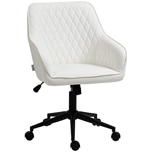 Sillas Oficina Vinsetto Silla de Oficina Ergonómica Silla de Escritorio Giratoria de Cuero PU con Altura Ajustable y Función de...