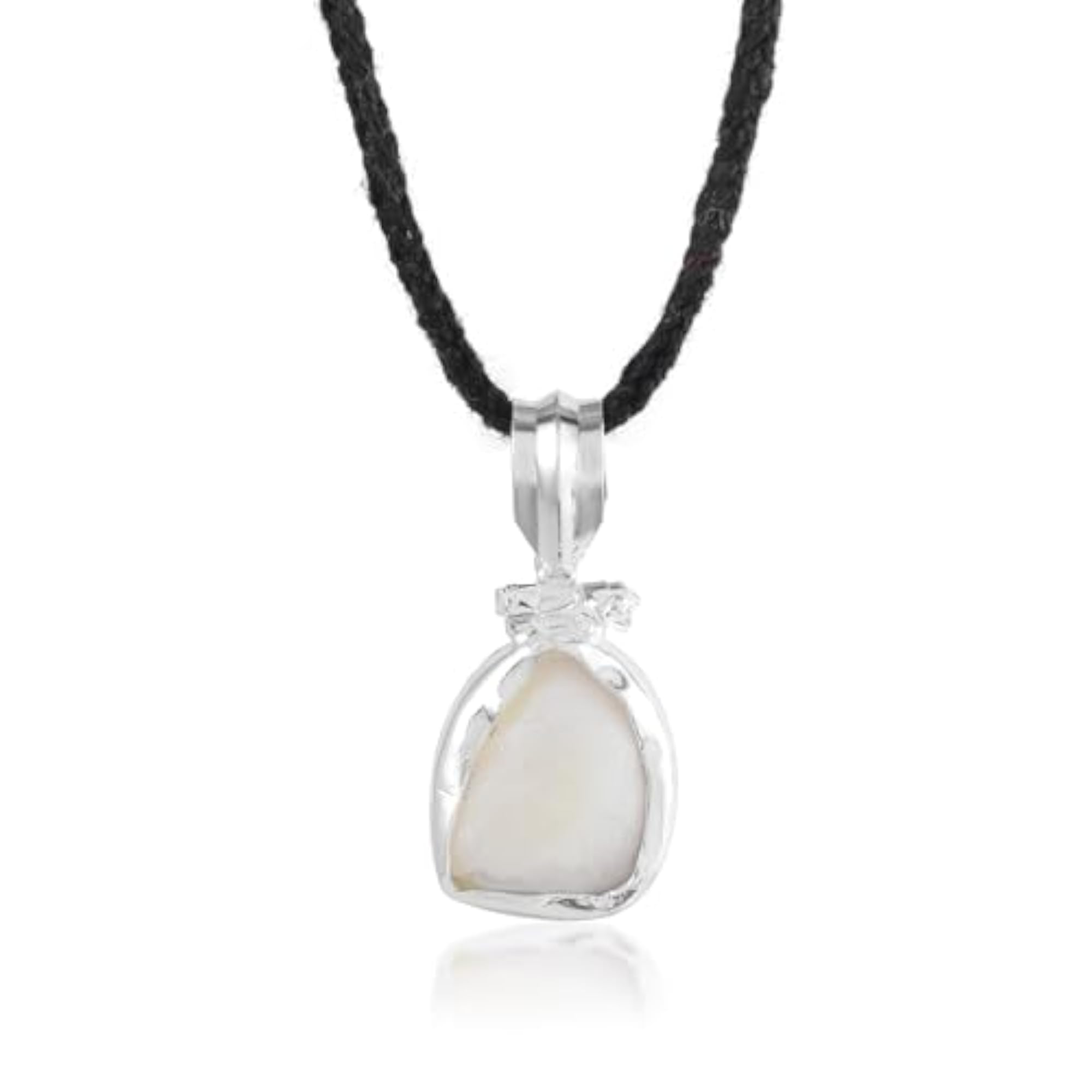 Pure Silver Natural Matsya Macch-mani Evil Forces Protection Pendant