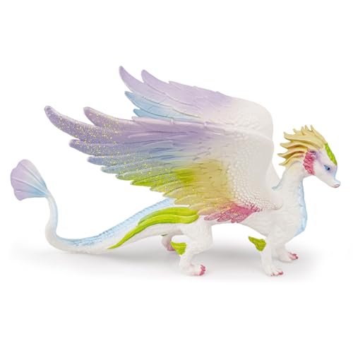 WEGLOK Drago Arcobaleno, Figura dettagliata con Ali mobili e Colorate, Decorazione & Figura da Collezione, Idea Regalo Bambini, Giocattolo dai 5 Anni