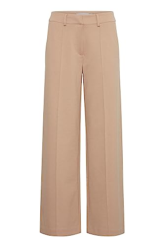 Pantalon d'affaires ICHI Ihkate Sus Office Wide Pa pour femme style décontracté noir