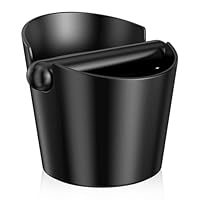 Maxentico Abklopfbehälter für Siebträger(Schwarz), Knockbox Zubehör Abschlagbehälter Kaffeesatzbehälter, Barista Kaffee Klopfbox Bklopfbehälter, Eimer für Kaffeesatz Behälter Eine Knock Box
