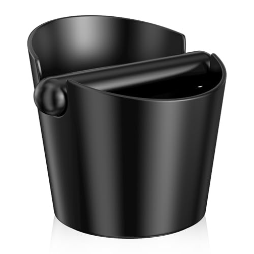Maxentico Accesorios Cafe(Negro), Barista Depósito Barra de Café Caja para, Cafetera Espresso Knock Box Coffee, Dispensador Cubo Posos, para Recoger y Reciclar Los Posos de Café de Restaurantes
