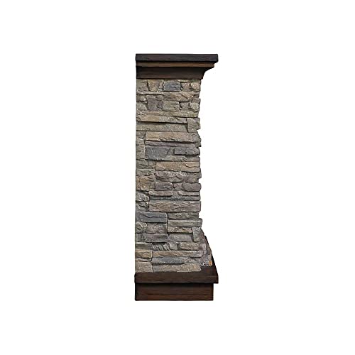 Image of duraflame Wall Mantel Electric Fireplace with Remote Control, Smoky Gray Stone