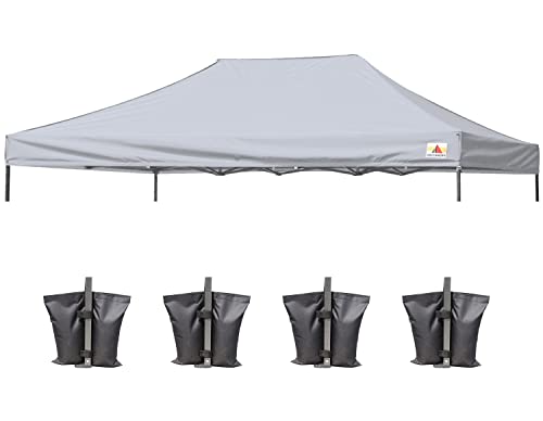 Image of ABCCANOPY Replacement Canopy Top for Pop Up Canopy Tent 10x15 Gray