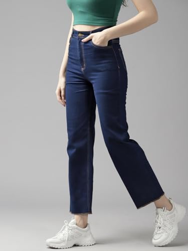 Image of GUTI Womens High Rise Crop Length Jeans()